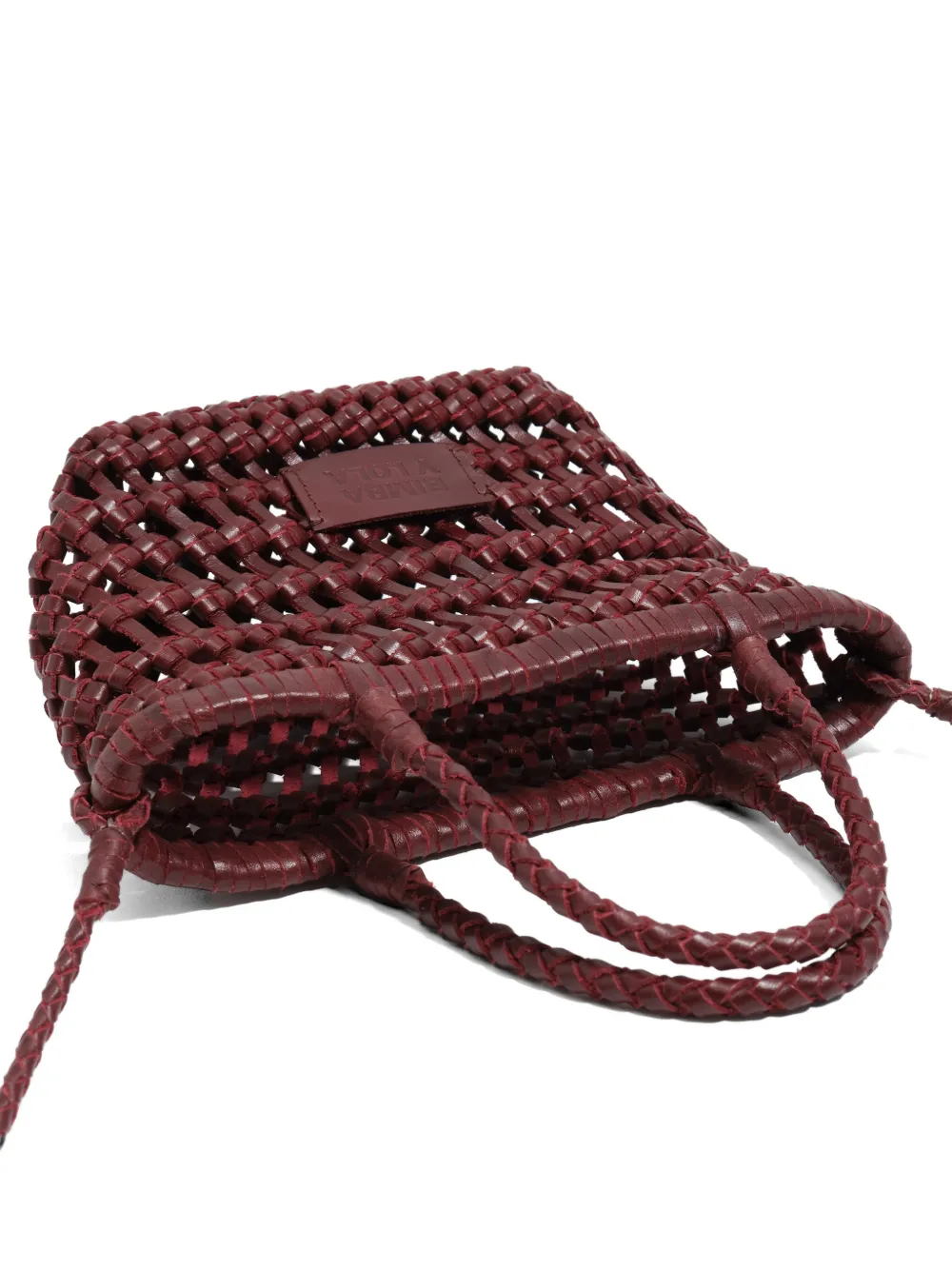 BIMBA Y LOLA Gevlochten mini-shopper Rood