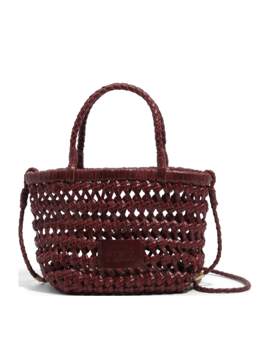 BIMBA Y LOLA Gevlochten mini-shopper Rood