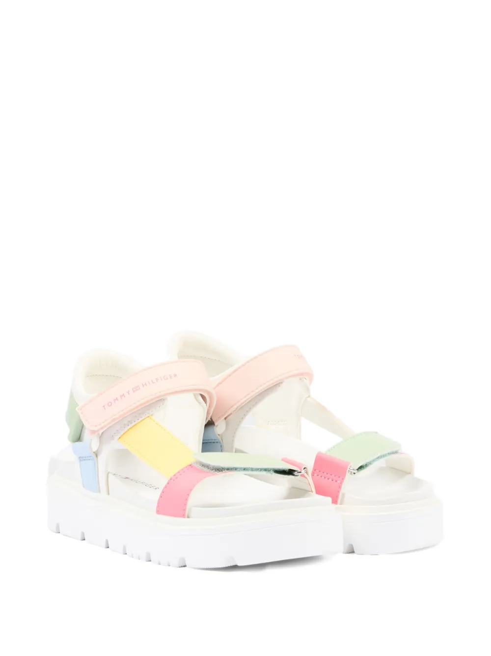 Tommy Hilfiger Junior Sandalen met plateauzool en bandjes Wit