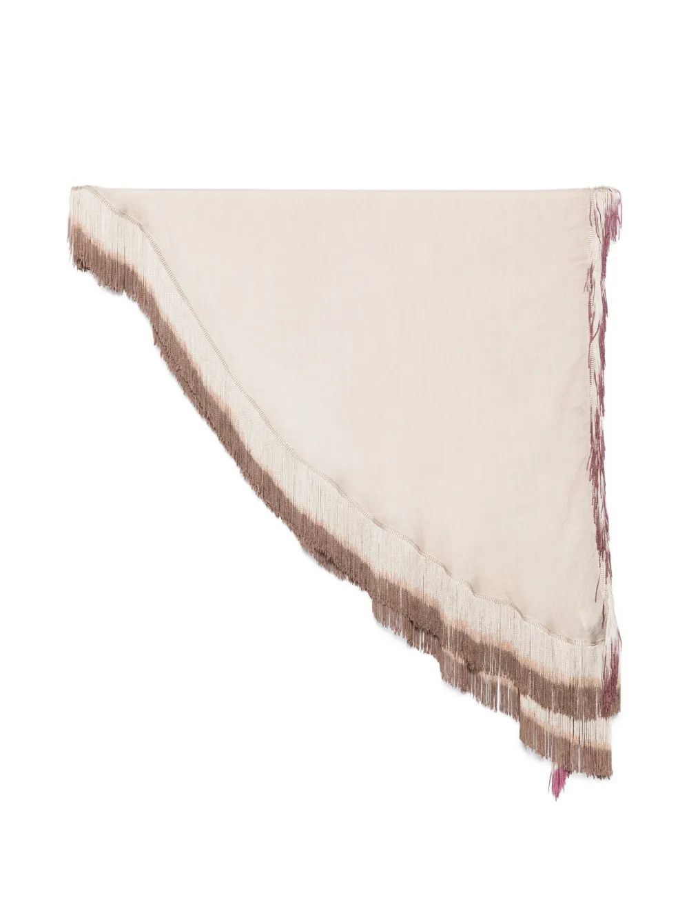 Faliero Sarti New Can Can fringed scarf - Toni neutri
