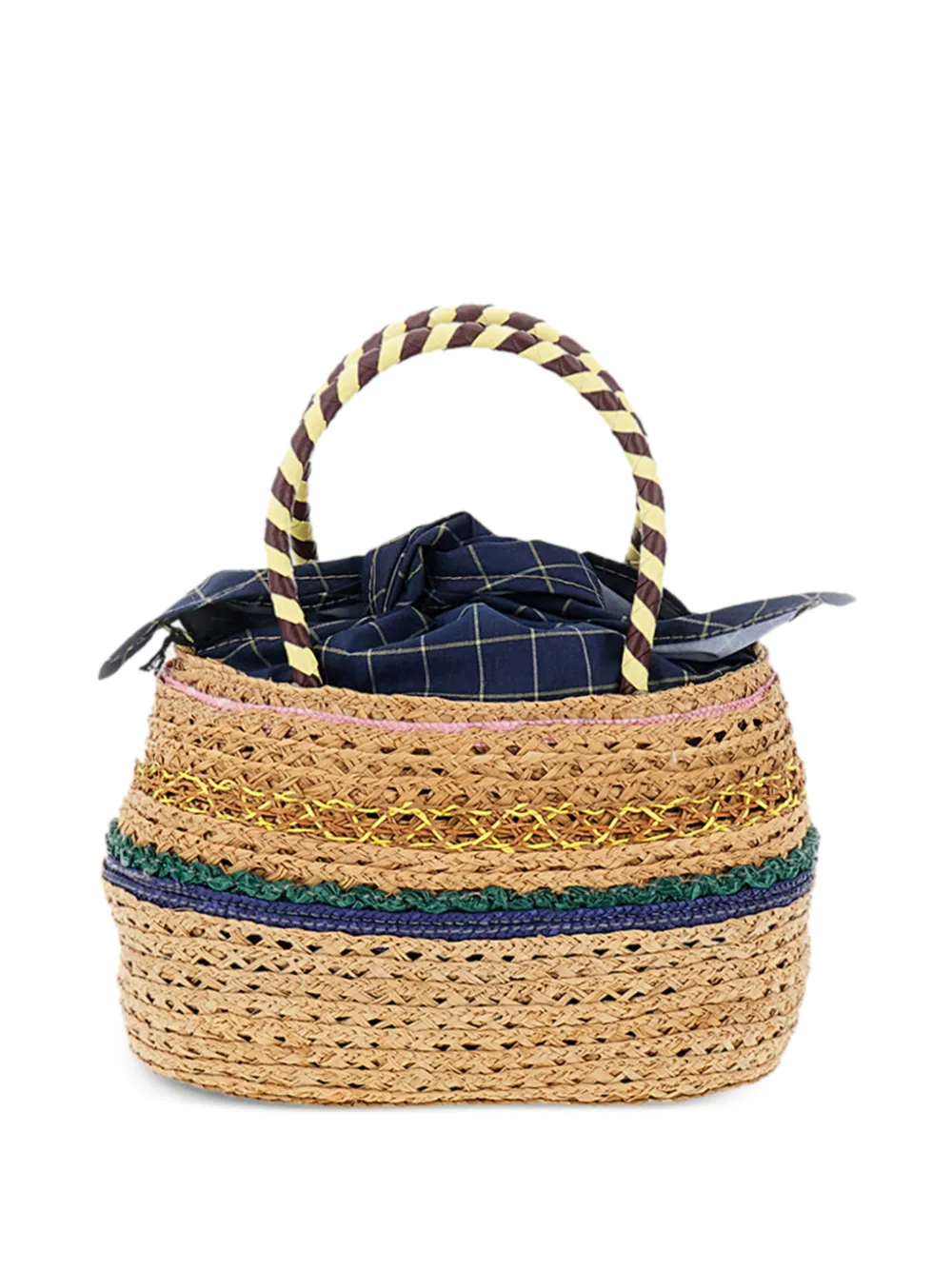  Exquisite J Woven Top-handle Clutch Bag - Neutrals 