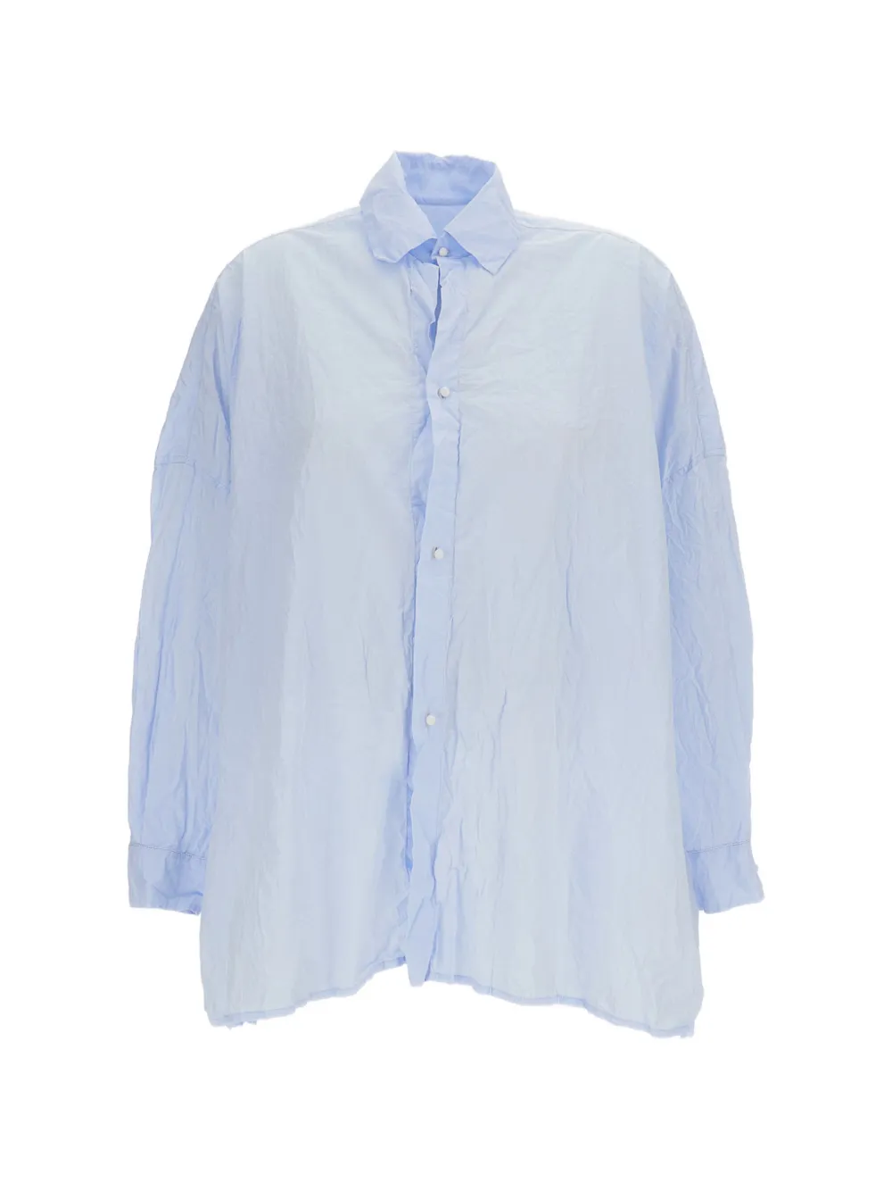 Daniela Gregis crinkled-finish drop-shoulder shirt - Blu