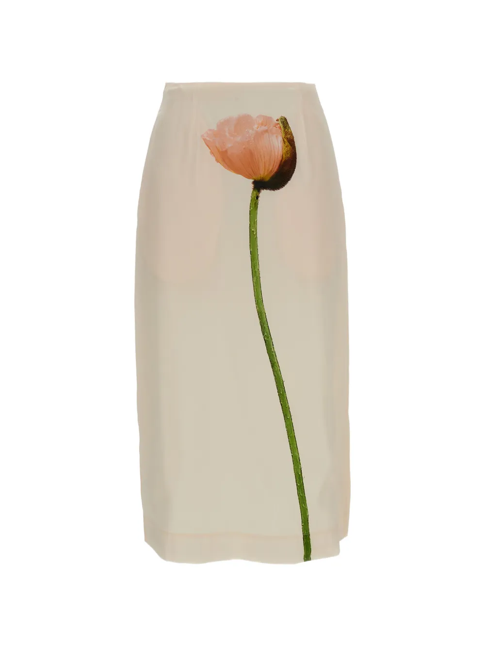 Simone Rocha floral midi skirt - Toni neutri