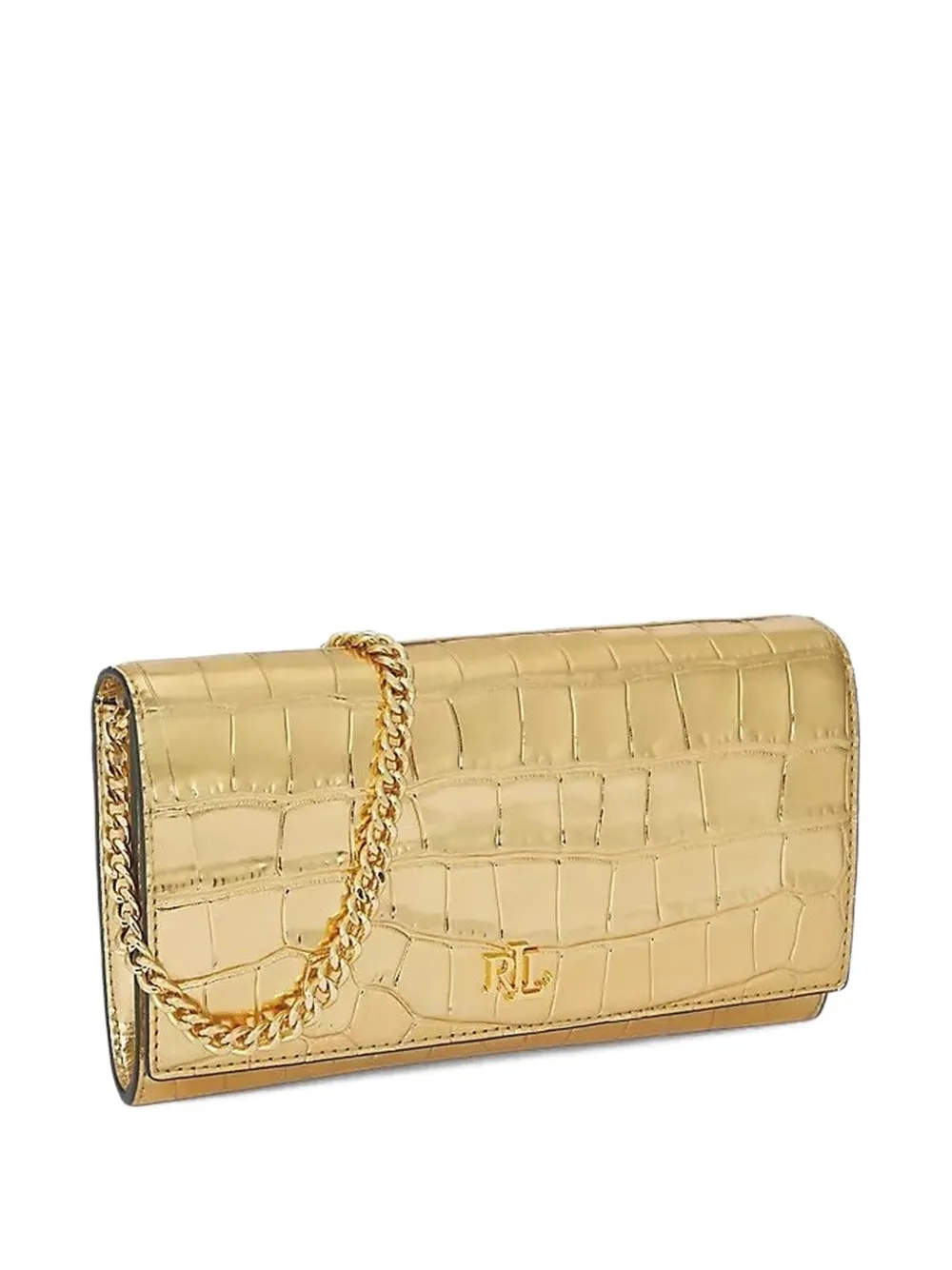 Lauren Ralph Lauren embossed clutch bag - Oro