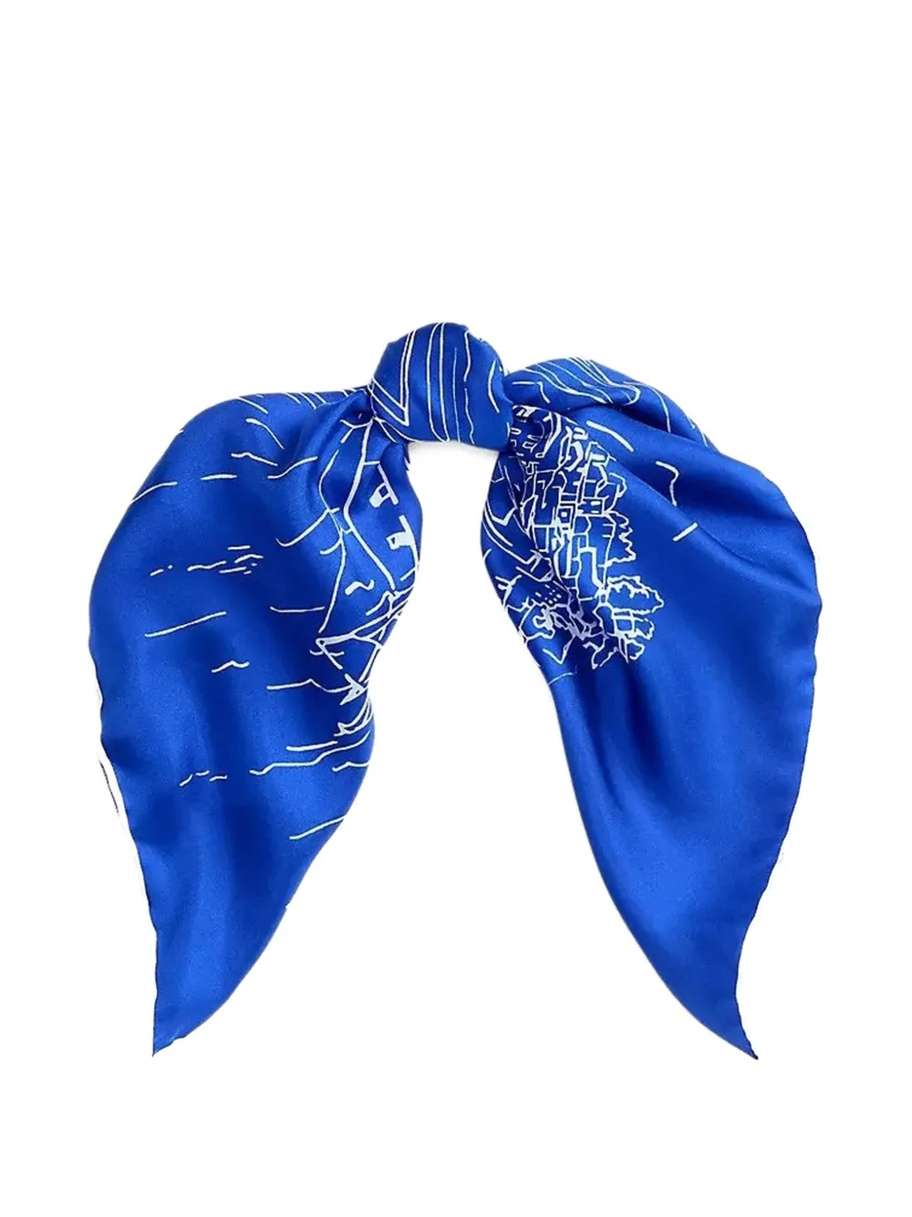 Lauren Ralph Lauren landscape-print scarf - Blu