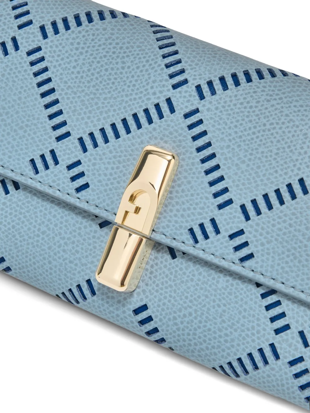 Furla Iride portemonnee met draaislot en patroon Blauw