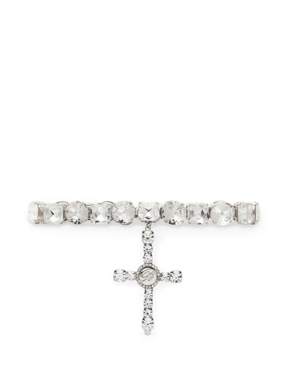 Blumarine cross choker - Argento