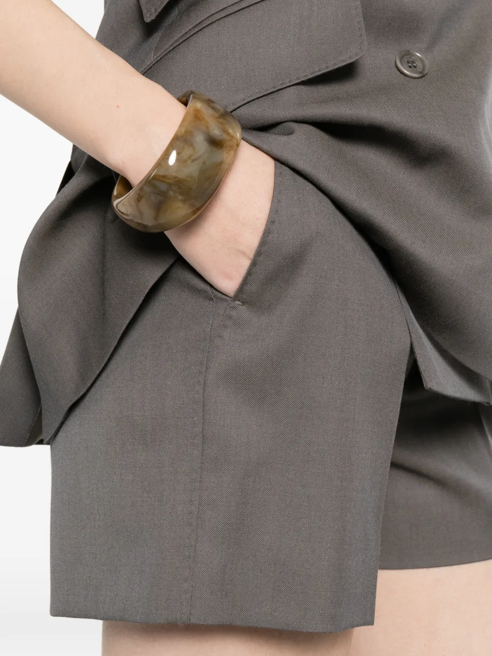 Max Mara Tailored Shorts In Gray