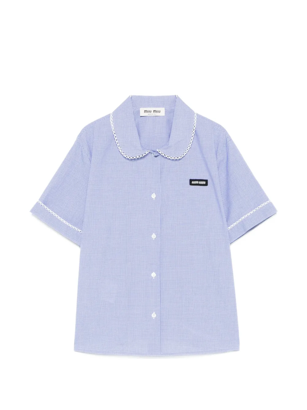 Miu Miu Vichy pattern shirt - Blau