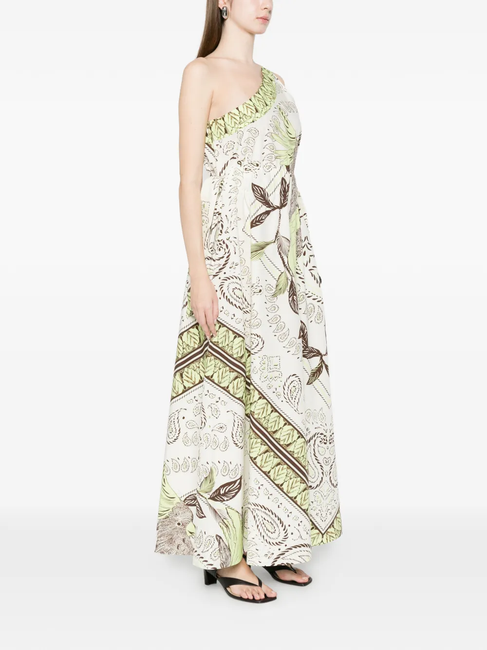  Tory Burch Bird-print Midi Dress - White 