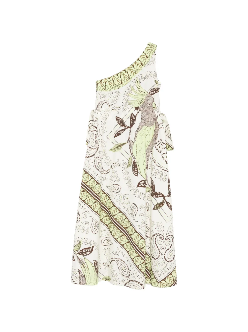 Tory Burch bird-print midi dress - Weiß