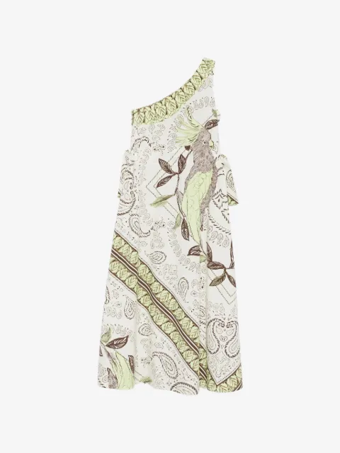 Tory Burch bird-print midi dress