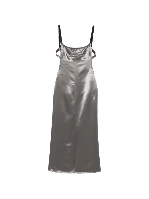 the attico grey dress Draped jersey minidress in grey - The Attico