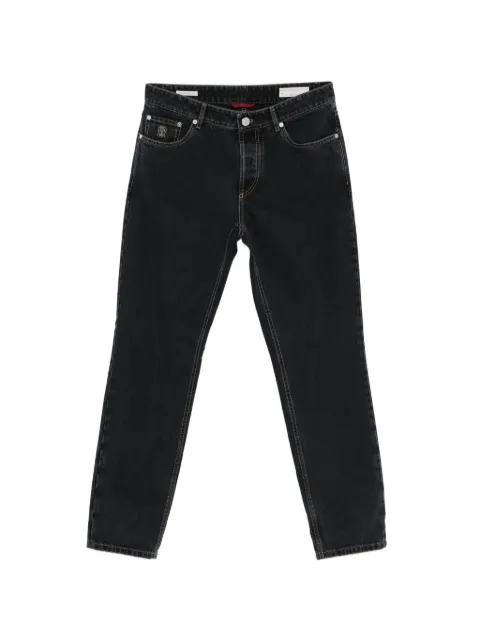 Brunello Cucinelli jean à détail de logo