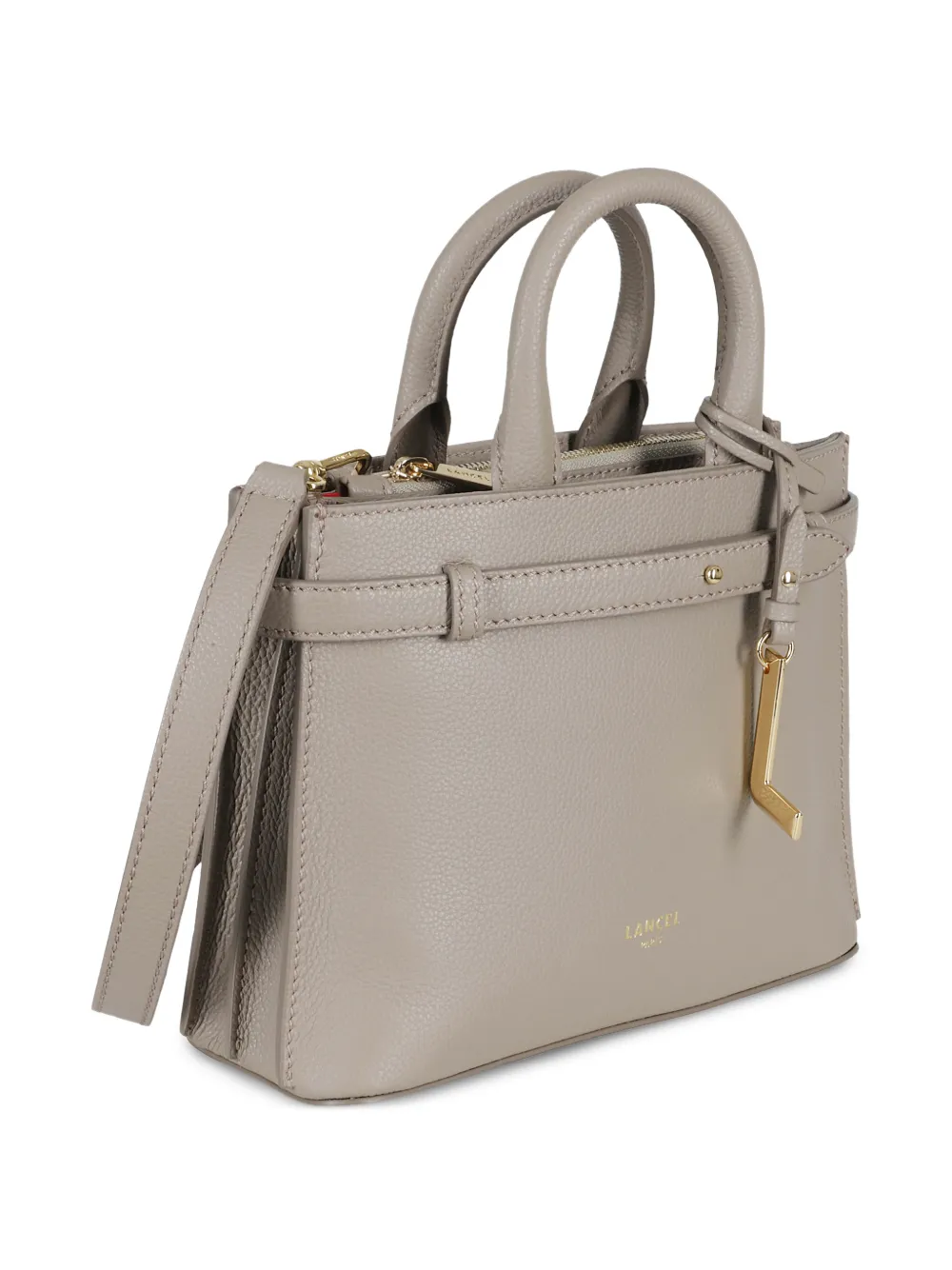  Lancel Top Handle Clutch Bag - Grey 