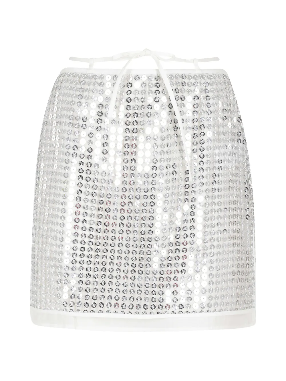 Isabelle Blanche sequinned mini skirt - Argento