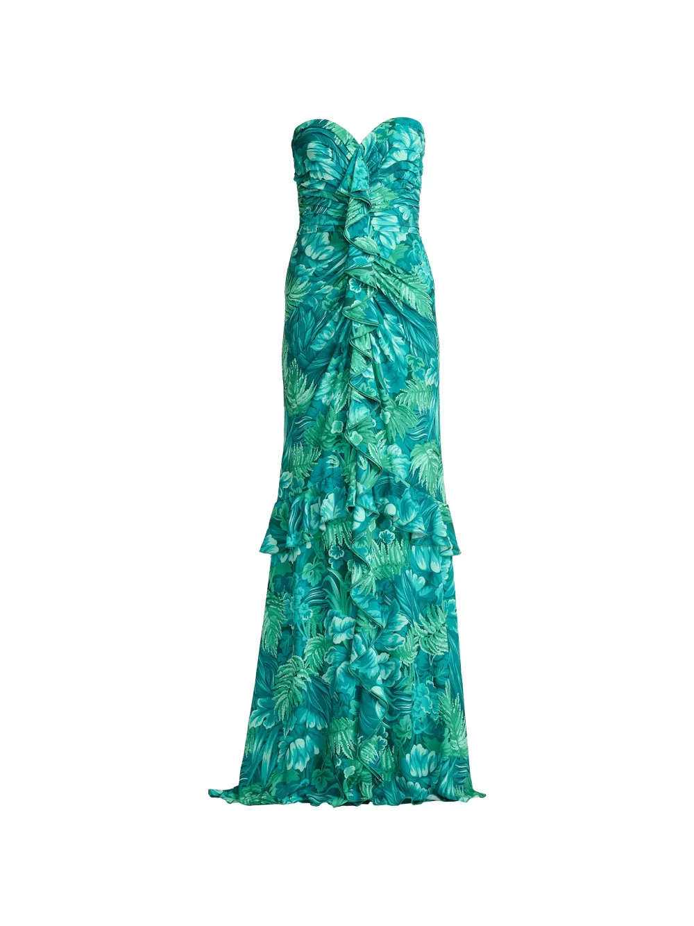 Tadashi Shoji ruffled floral dress - Verde