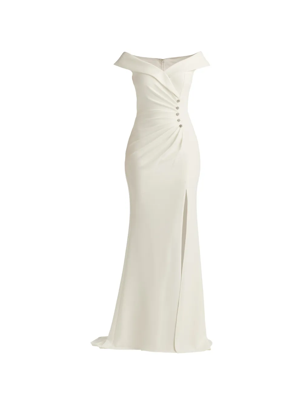 Tadashi Shoji embellished slit dress - Neutrals