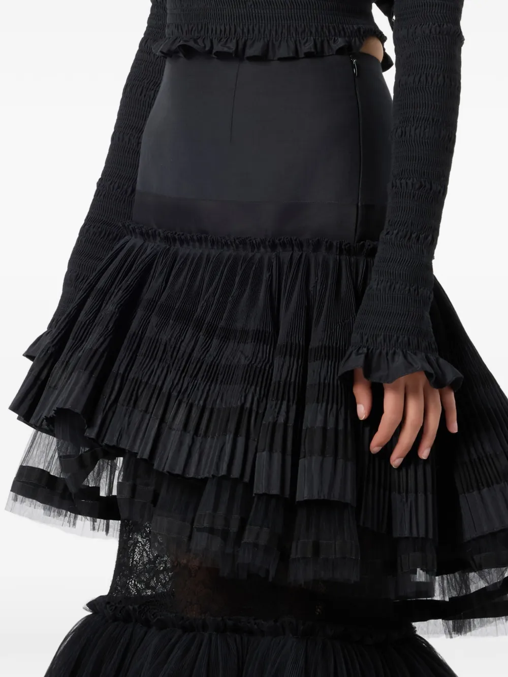 Blumarine Gelaagde maxi-rok Zwart