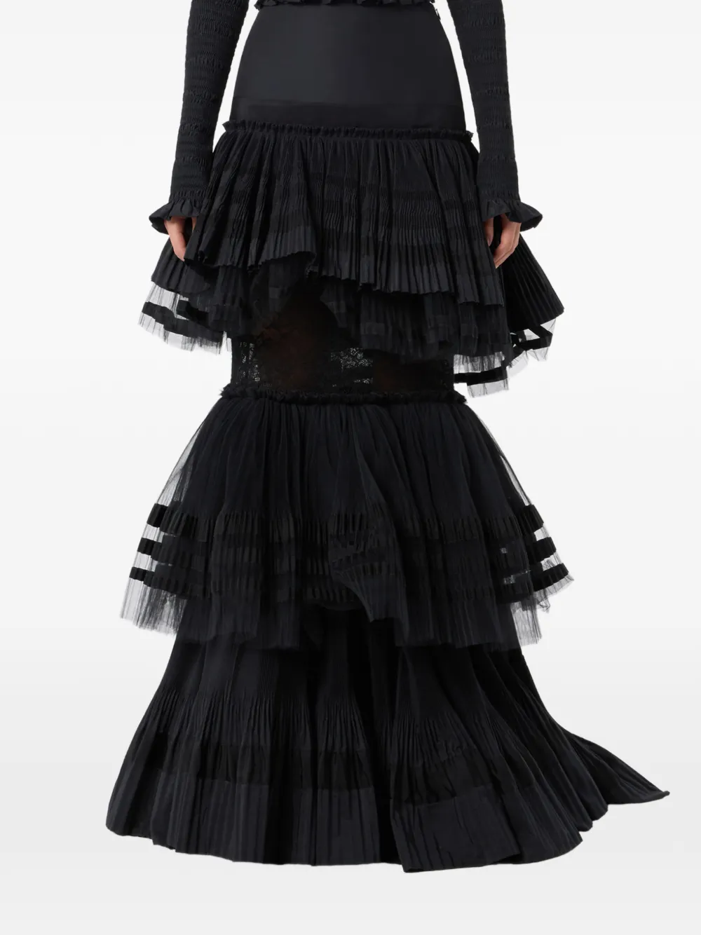 Blumarine Gelaagde maxi-rok Zwart
