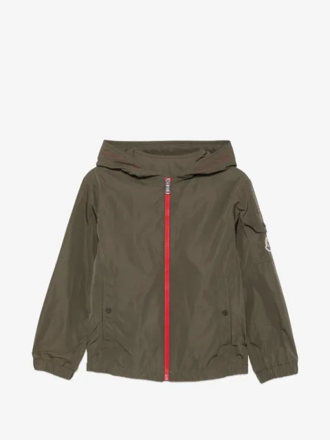 Moncler Enfant chamarra con capucha y parche del logo