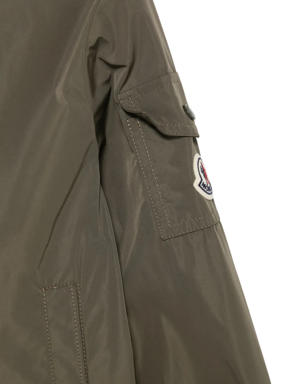 Moncler Enfant Jack met capuchon Groen