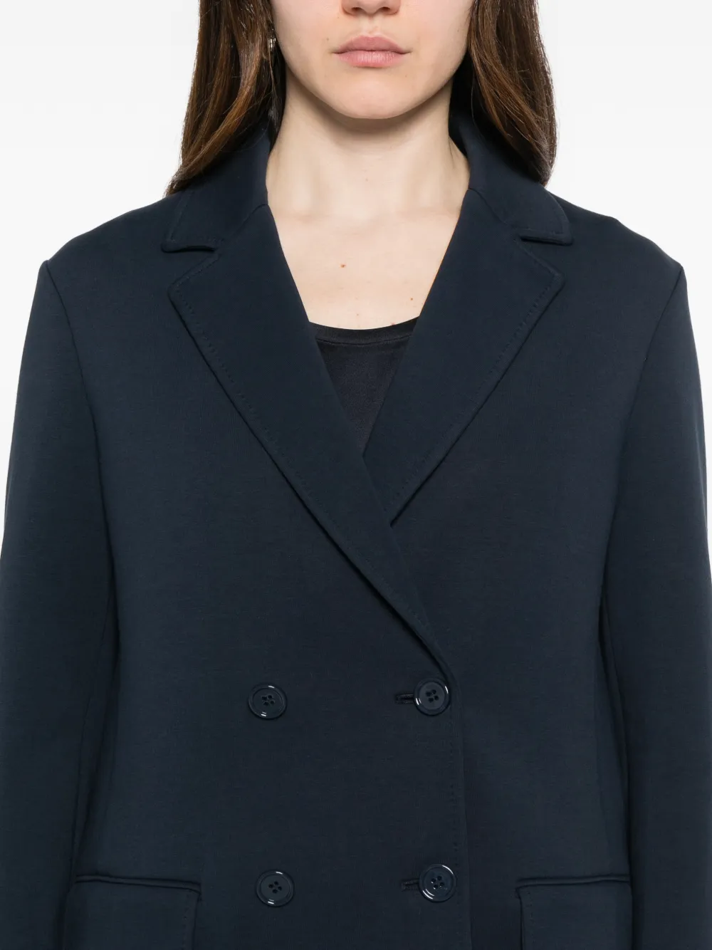 'S Max Mara Jack met dubbele rij knopen en zak Blauw
