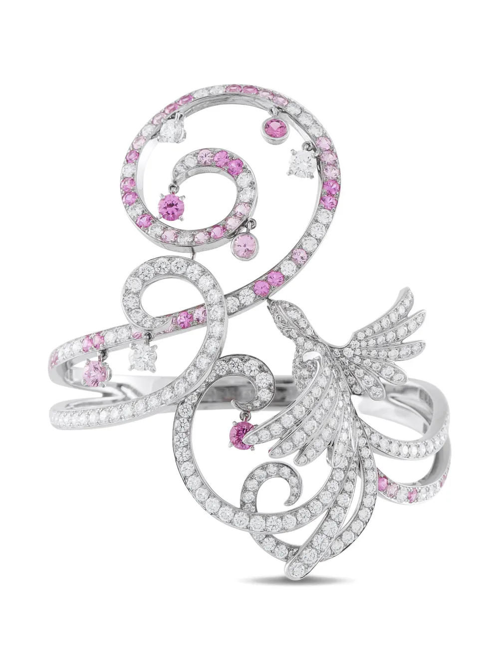 Van Cleef & Arpels Oiseaux de Paradis diamond and sapphire bracelet - Argento