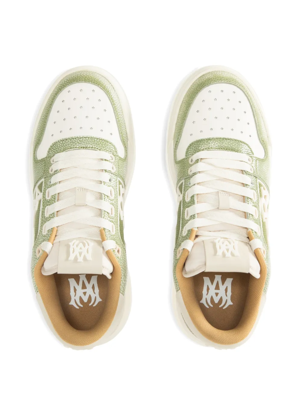 AMIRI pebbled logo-detail sneakers Groen