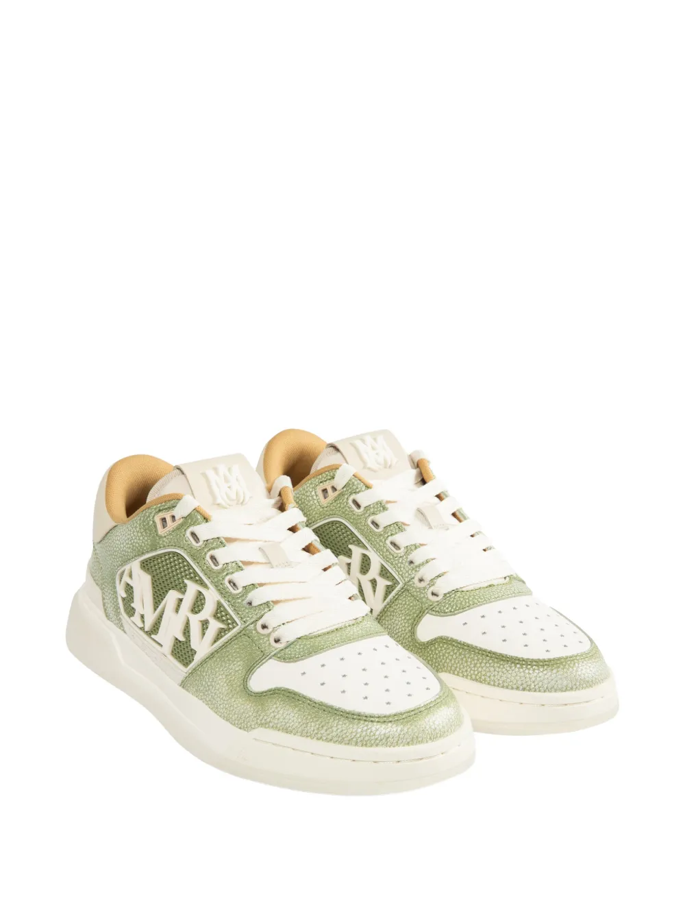 AMIRI pebbled logo-detail sneakers Groen