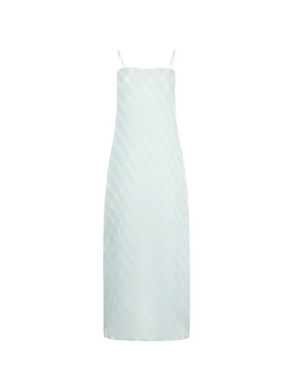 Auralee Jacquard Midi Dress in Blue