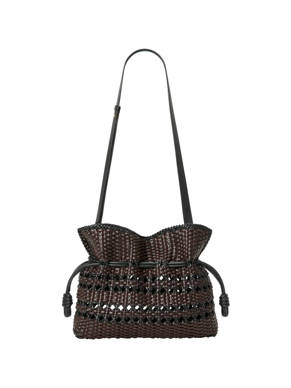 LOEWE medium Falmenco woven clutch bag - Marrone