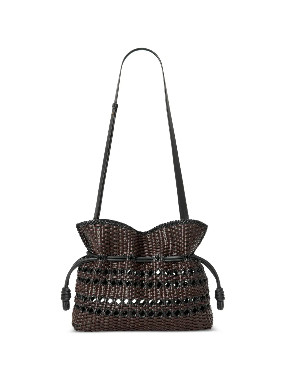 LOEWE medium Falmenco woven clutch bag - Marrone