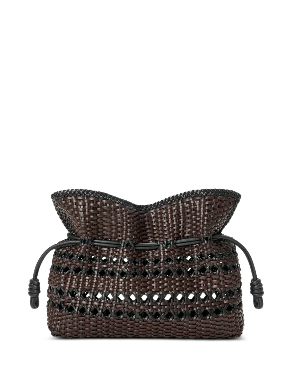 LOEWE Falmenco medium geweven clutch Bruin