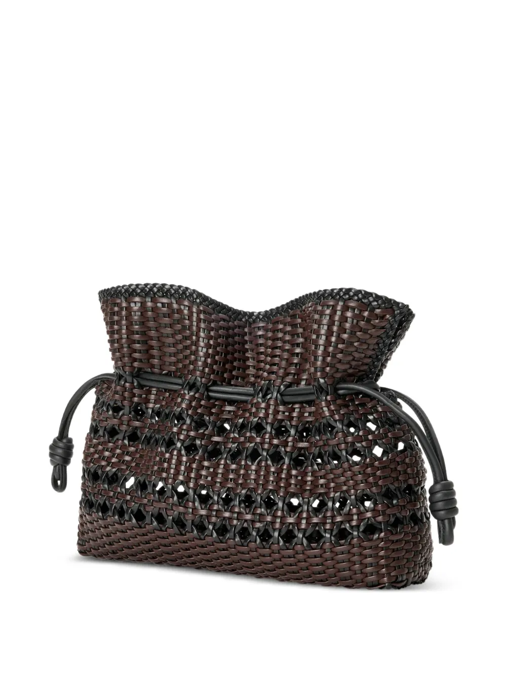 LOEWE Falmenco medium geweven clutch Bruin