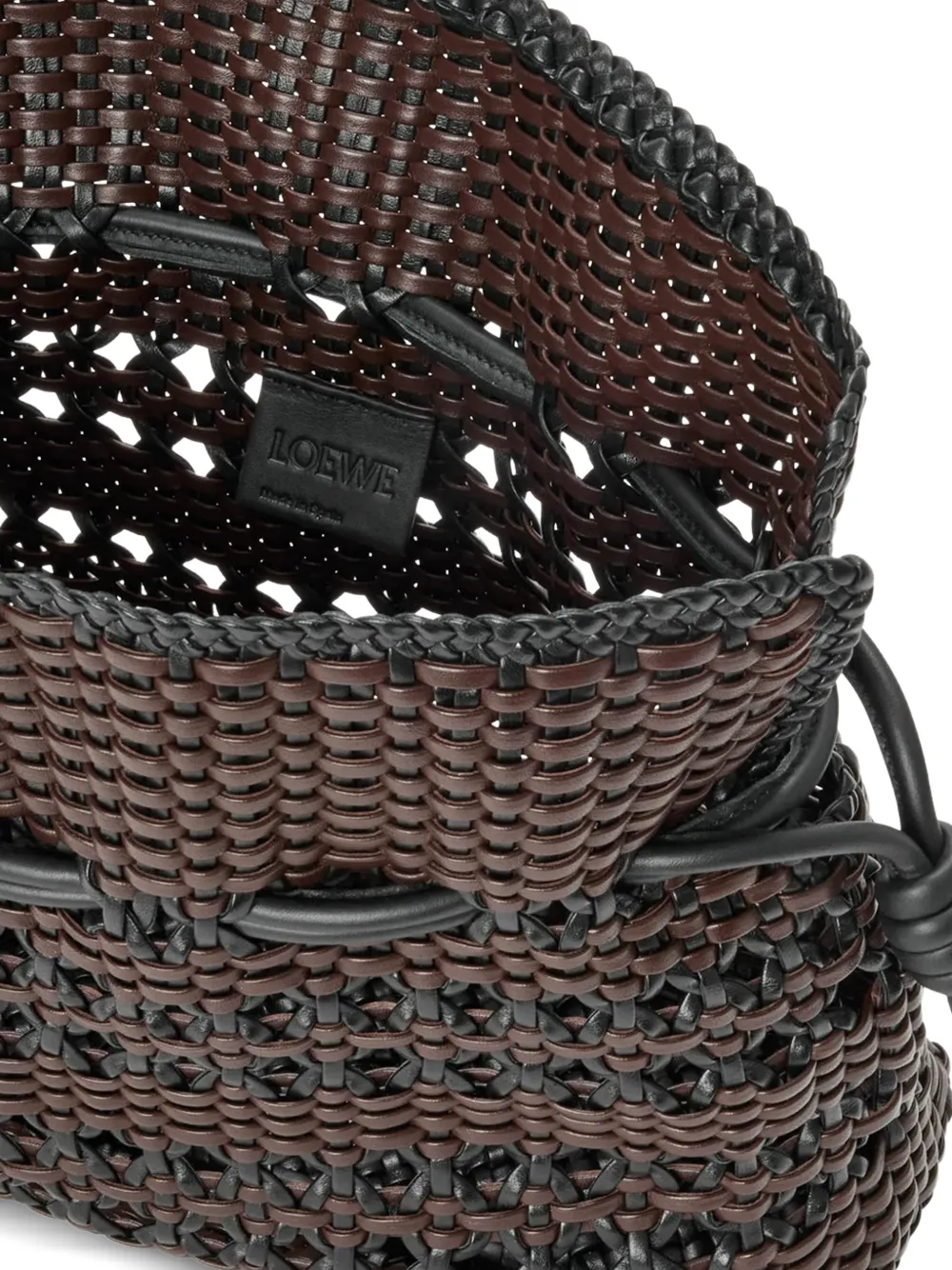 LOEWE Falmenco medium geweven clutch Bruin