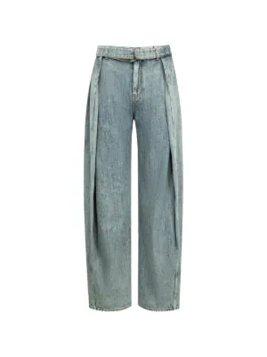 LOEWE ベルテッド ジーンズ | ブルー | FARFETCH JP