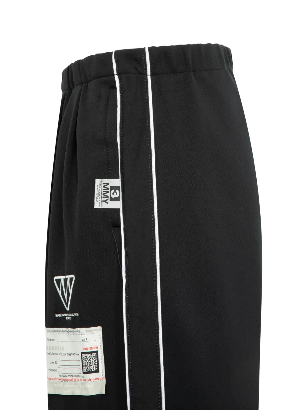 Maison MIHARA YASUHIRO Trainingsbroek met logopatch Zwart