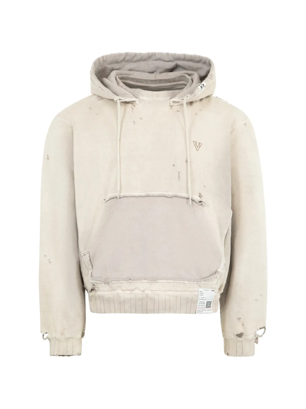 Maison MIHARA YASUHIRO distressed hoodie - Toni neutri