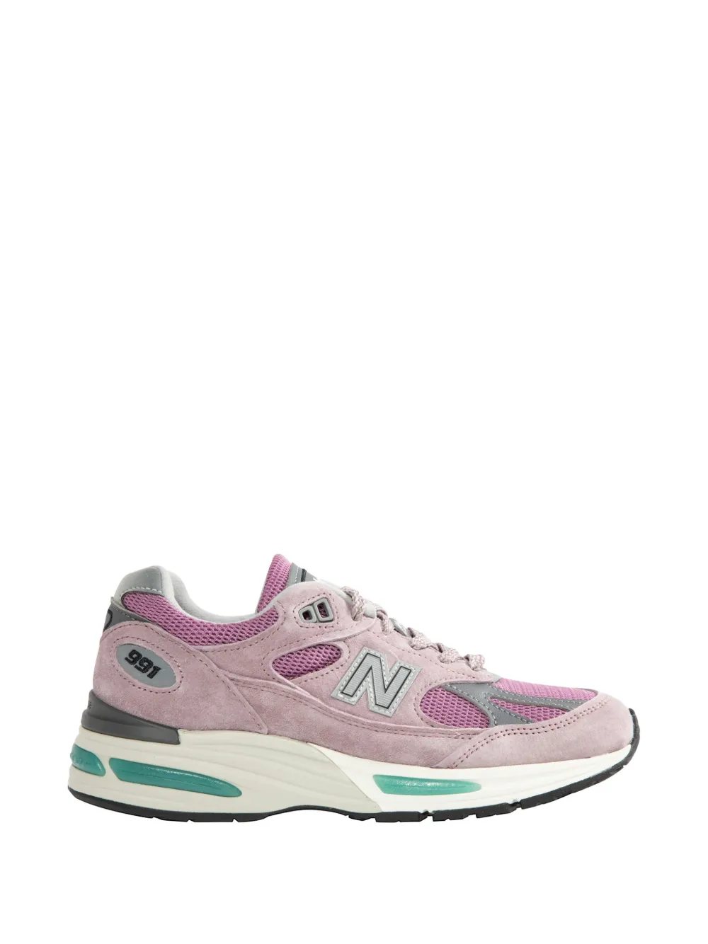 New Balance 991v2 logo-patch sneakers - Rosa