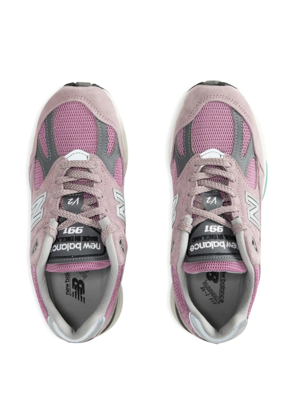 New Balance 991V2 sneakers met logopatch Roze