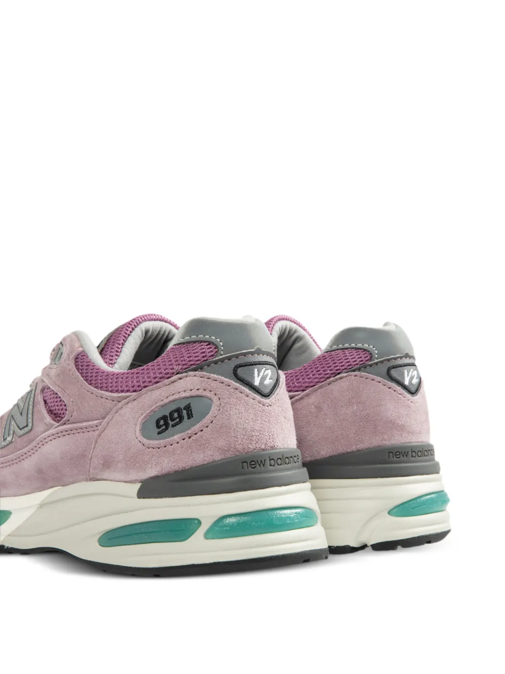 New Balance 991V2 sneakers met logopatch Roze