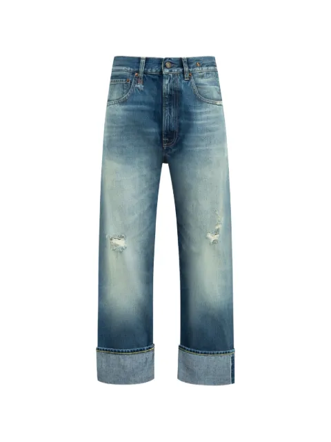 R13 cuffed distressed jeans