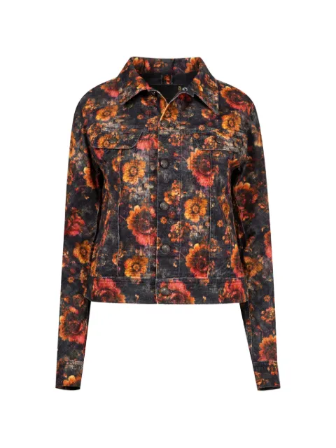 R13 floral skinny trucker jacket