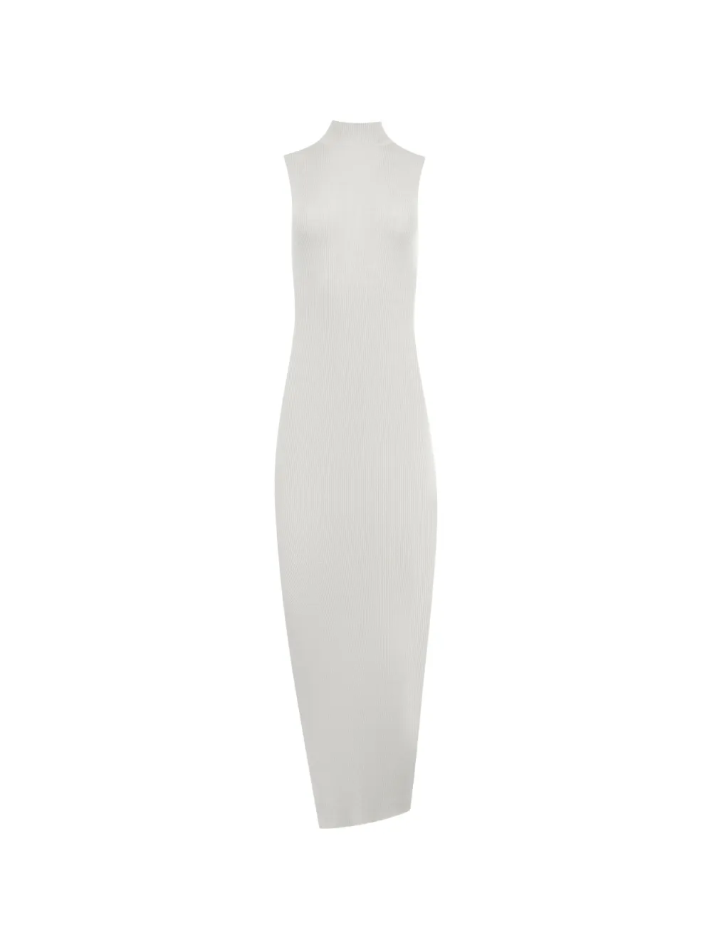 Rick Owens turtleneck ribbed dress - Bianco