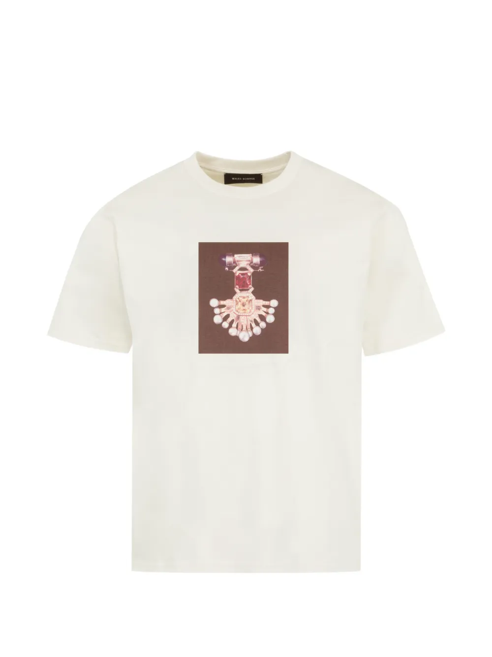 Wales Bonner compass graphic T-shirt - Toni neutri