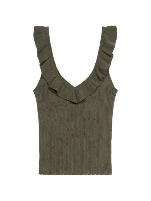 Blumarine ruffled V-neck tank top