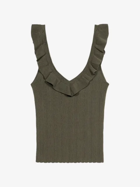 Blumarine ruffled V-neck tank top