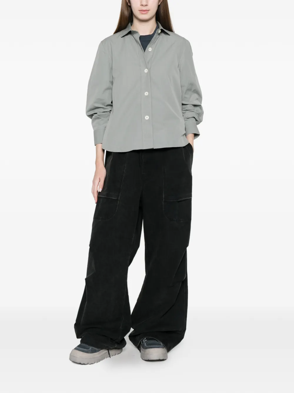 Mhl By Margaret Howell Buttoned Collared Shirt - Green 