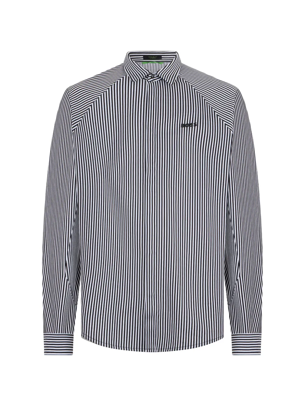 BOSS striped long-sleeve shirt - Schwarz